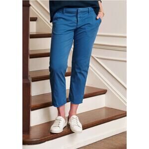 Frank & Eileen Wicklow Italian Chino Straight Leg Mid Rise Royal Blue Size 8